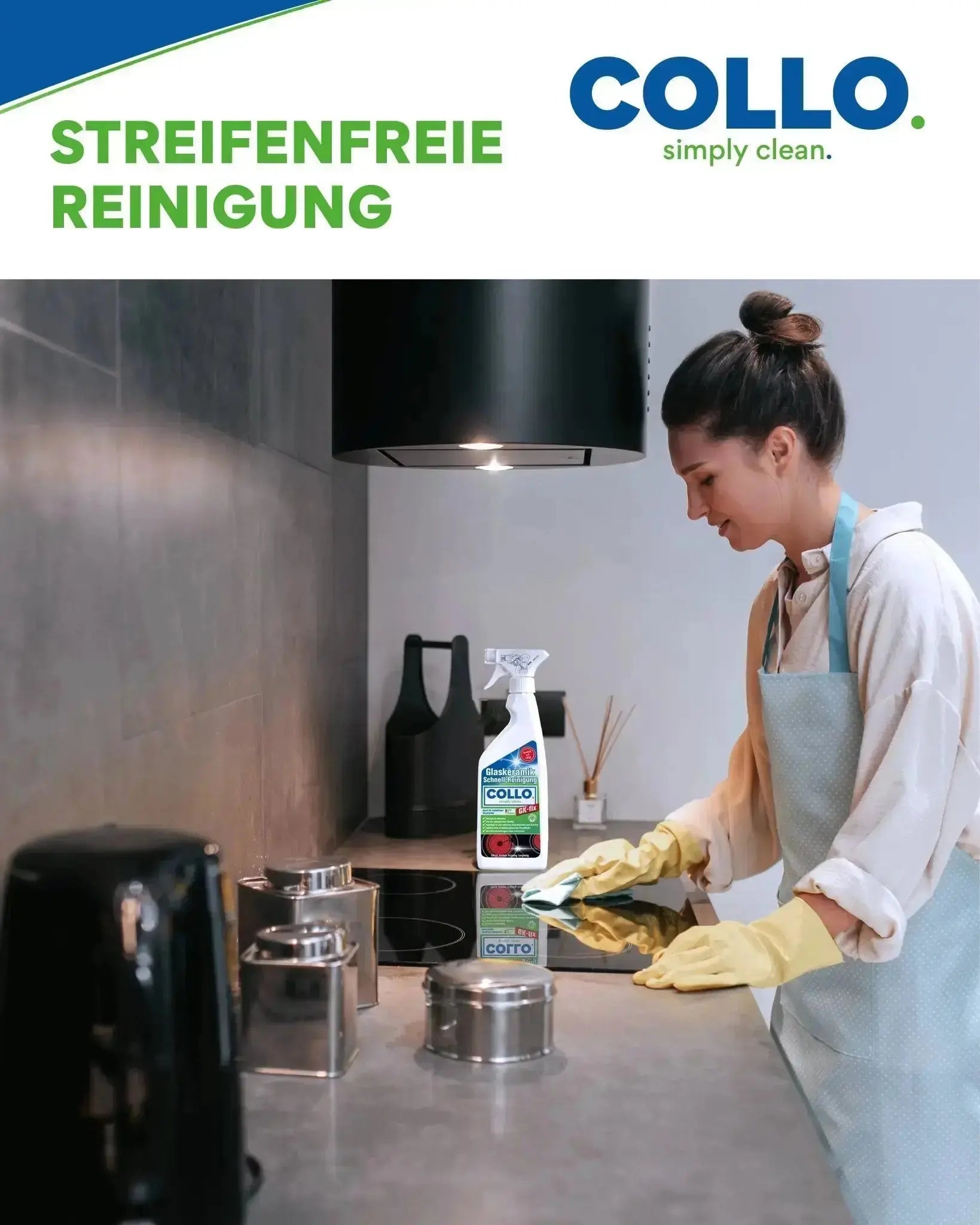 Kochfeld Reinigungs - Glaskeramikreiniger , Ceranfeldschaber , Glaskeramikpflege - 0507 - COLLO. simply clean.